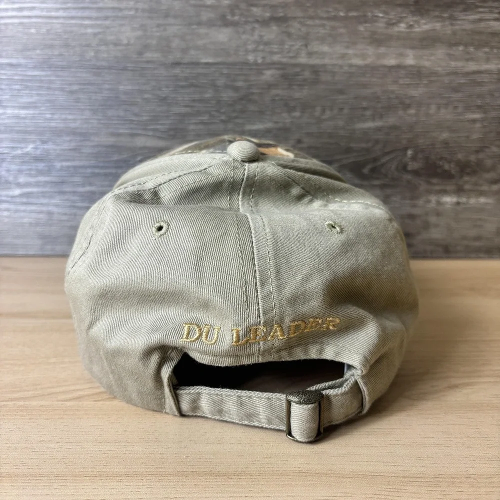 Ducks Unlimited‎ Hat Cap Strap Back Camouflage Embroidered DU Leader Camo Mens